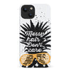 iPhone 14 Messy Hair Don't Care Phone Case in White