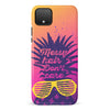 Google Pixel 4 Messy Hair Don't Care Phone Case in Magenta/Orange
