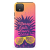 Google Pixel 4 XL Messy Hair Don't Care Phone Case in Magenta/Orange