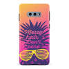 Samsung Galaxy S10e Messy Hair Don't Care Phone Case in Magenta/Orange