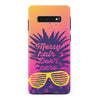 Samsung Galaxy S10 Plus Messy Hair Don't Care Phone Case in Magenta/Orange