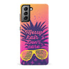 Samsung Galaxy S21 Plus Messy Hair Don't Care Phone Case in Magenta/Orange