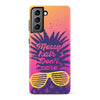 Samsung Galaxy S22 Messy Hair Don't Care Phone Case in Magenta/Orange