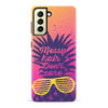 Samsung Galaxy S22 Plus Messy Hair Don't Care Phone Case in Magenta/Orange