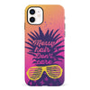 iPhone 12 Mini Messy Hair Don't Care Phone Case in Magenta/Orange