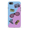 iPhone 7/8/SE The Rad 90's Phone Case in Blue/Purple