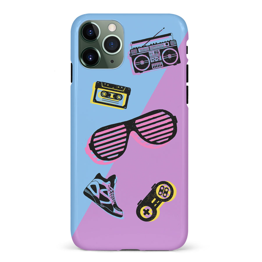 iPhone 11 Pro The Rad 90's Phone Case in Blue/Purple