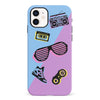 iPhone 12 Mini The Rad 90's Phone Case in Blue/Purple