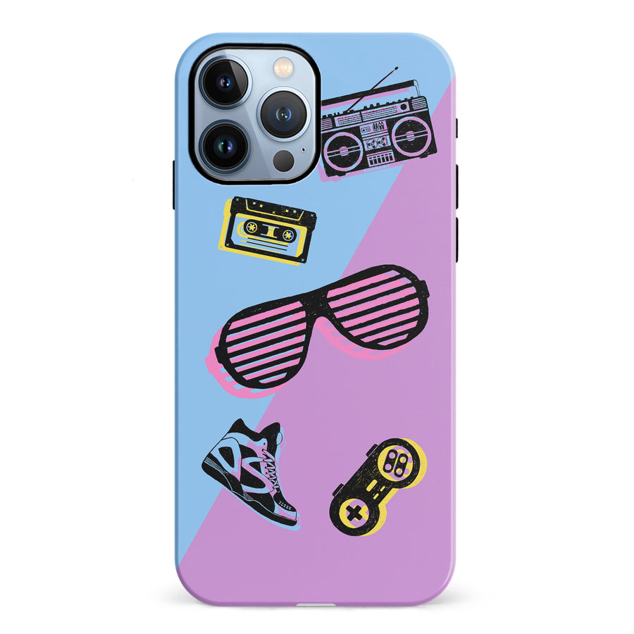 iPhone 12 Pro The Rad 90's Phone Case in Blue/Purple