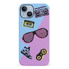 iPhone 14 Plus The Rad 90's Phone Case in Blue/Purple