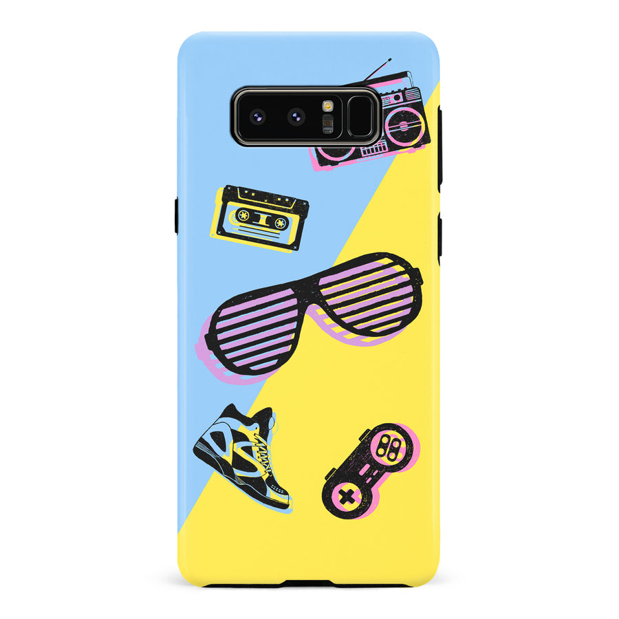 Samsung Galaxy Note 8 The Rad 90's Phone Case in Blue/Yellow