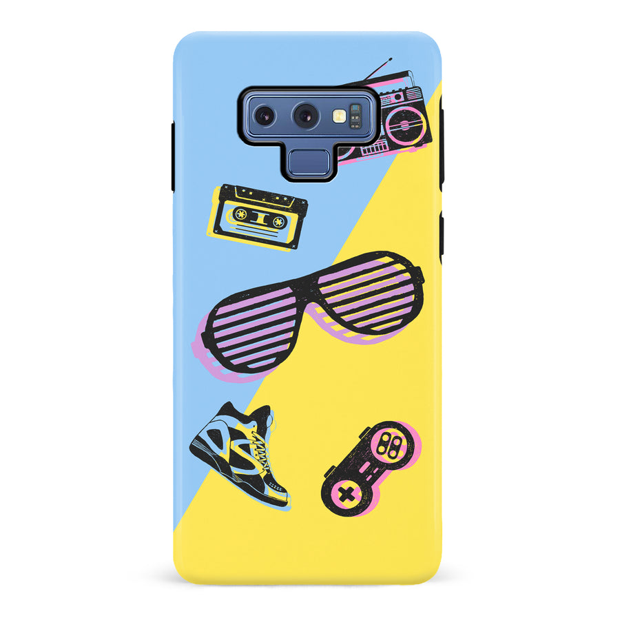 Samsung Galaxy Note 9 The Rad 90's Phone Case in Blue/Yellow