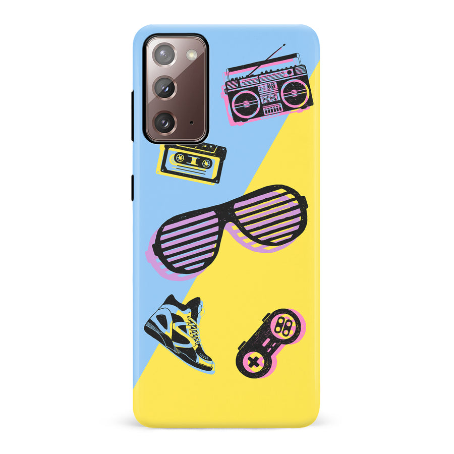 Samsung Galaxy Note 20 The Rad 90's Phone Case in Blue/Yellow