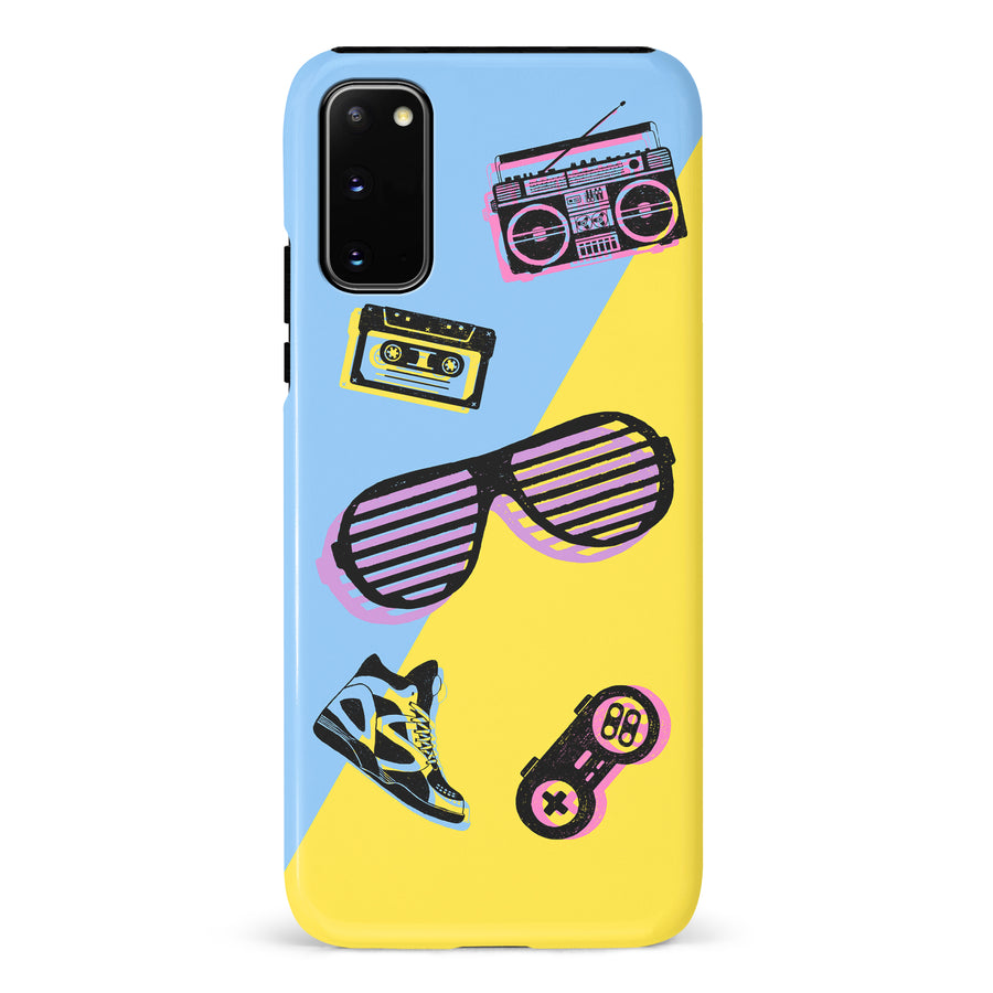 Samsung Galaxy S20 The Rad 90's Phone Case in Blue/Yellow