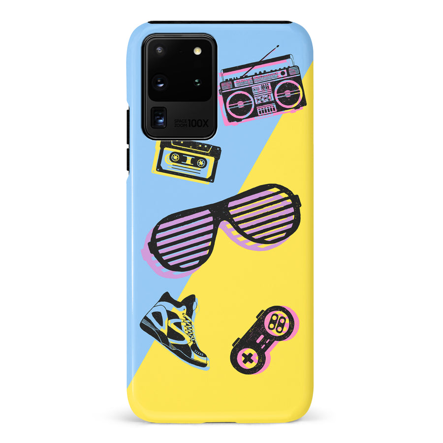 Samsung Galaxy S20 Ultra The Rad 90's Phone Case in Blue/Yellow