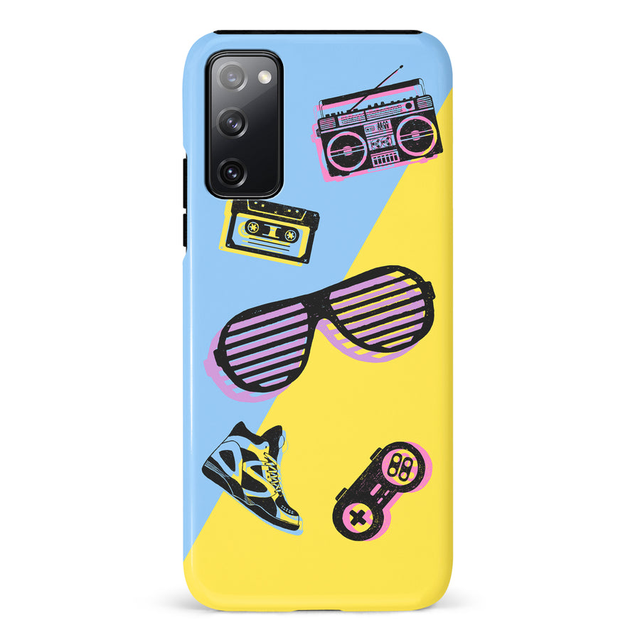 Samsung Galaxy S20 FE The Rad 90's Phone Case in Blue/Yellow