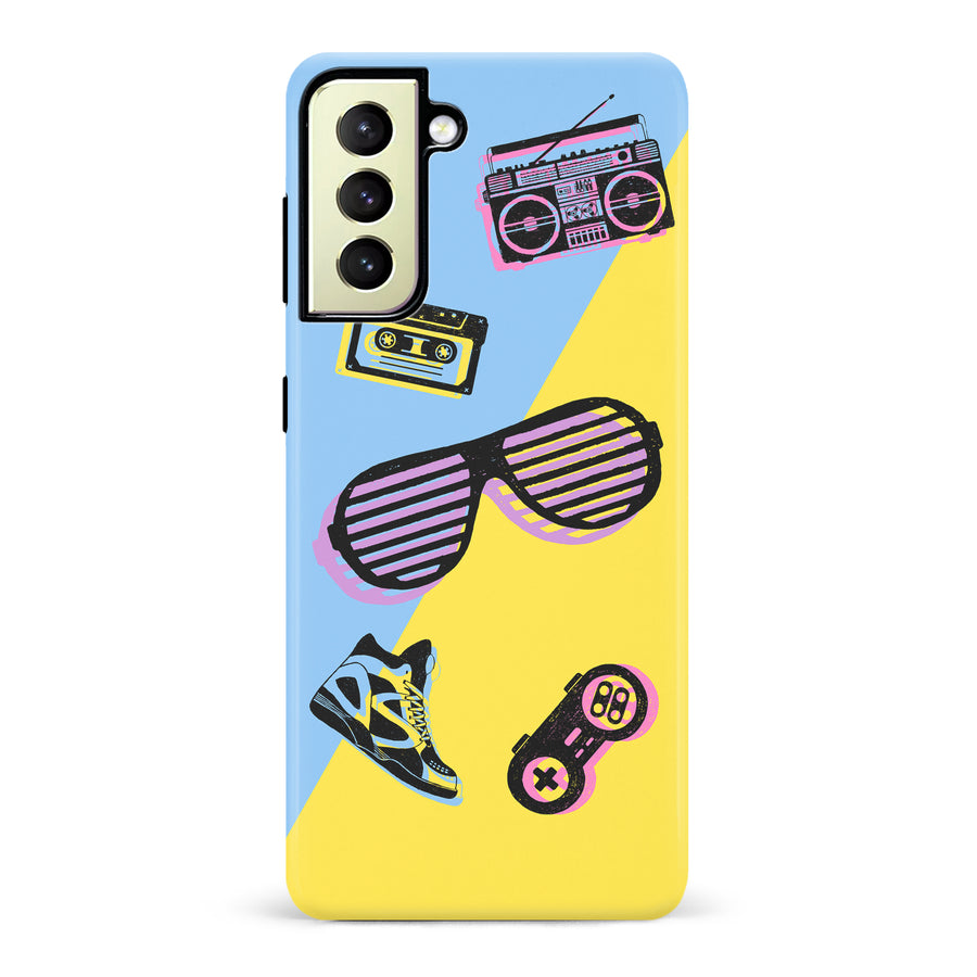 Samsung Galaxy S22 Plus The Rad 90's Phone Case in Blue/Yellow