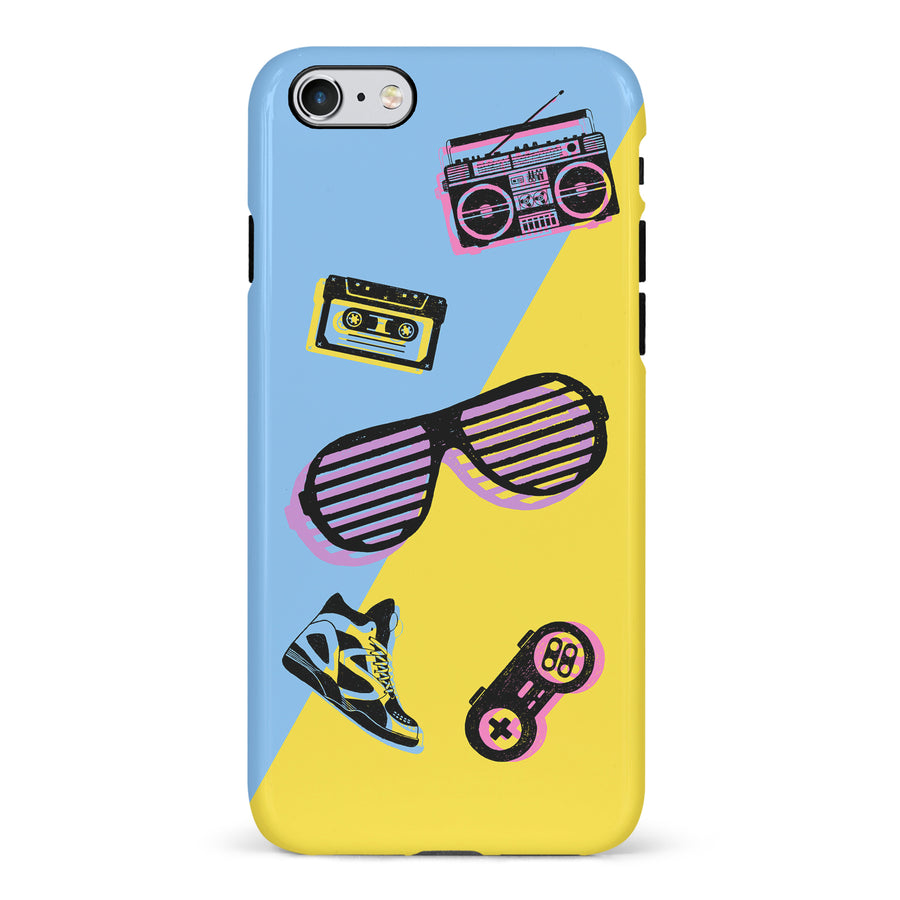 iPhone 6S Plus The Rad 90's Phone Case in Blue/Yellow