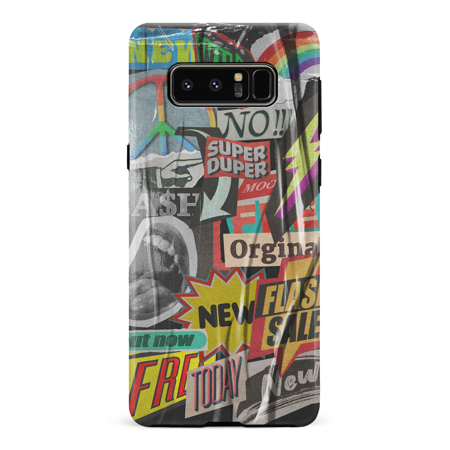 Samsung Galaxy Note 8 Retro Stickers Phone Case