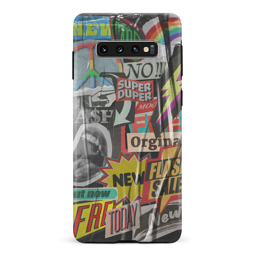 Samsung Galaxy S10 Retro Stickers Phone Case