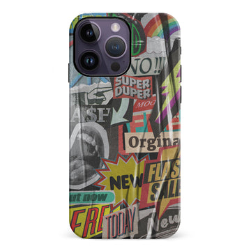 iPhone 14 Pro Max Retro Stickers Phone Case