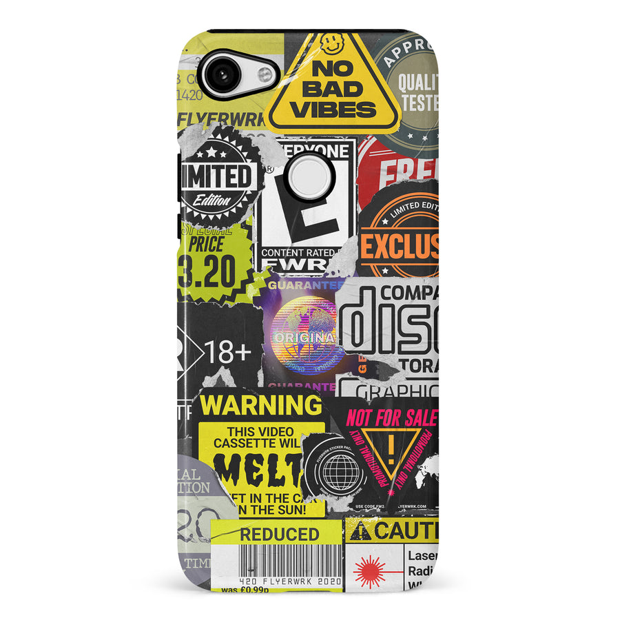 Google Pixel 3 XL Consumerism Stickers Phone Case