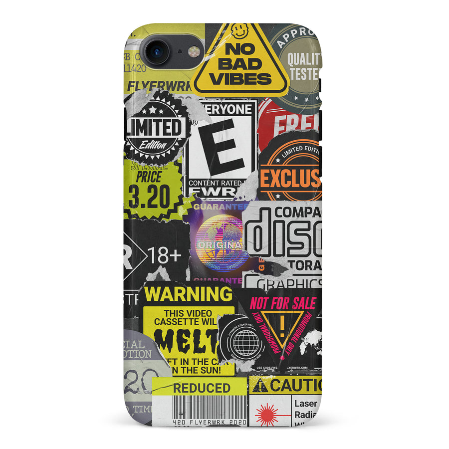 iPhone 7/8/SE Consumerism Stickers Phone Case