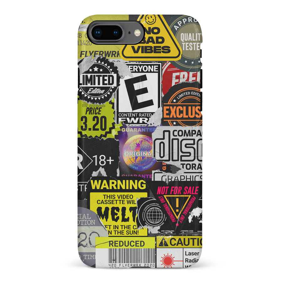 iPhone 8 Plus Consumerism Stickers Phone Case