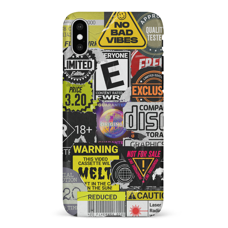 iPhone X/XS Consumerism Stickers Phone Case