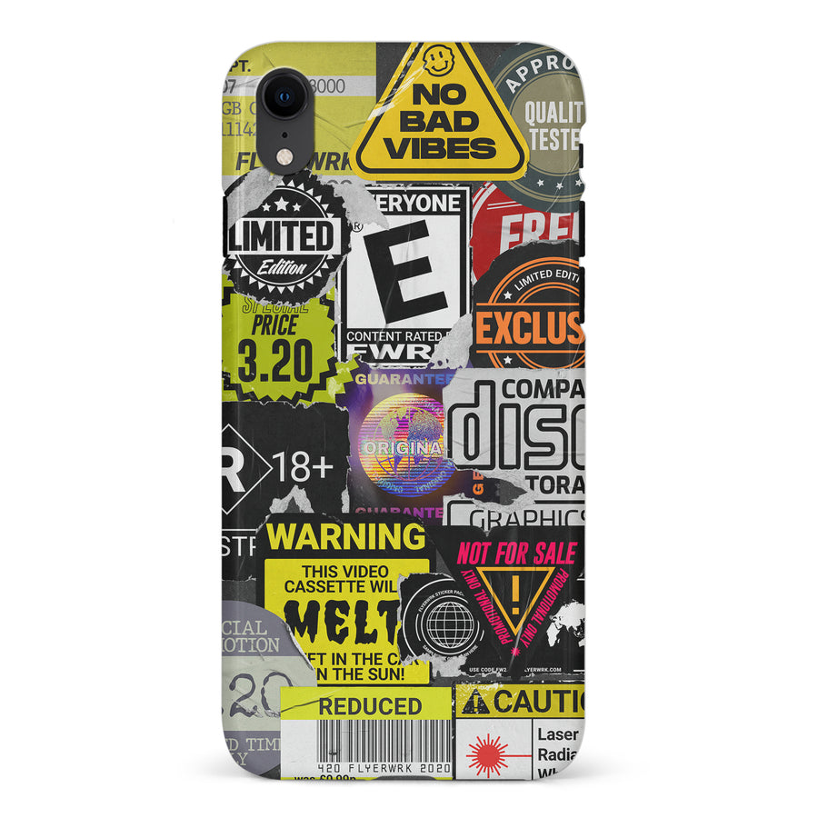 iPhone XR Consumerism Stickers Phone Case