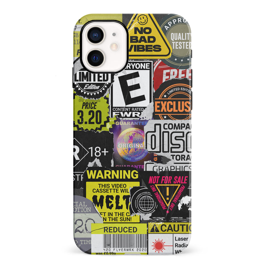 iPhone 12 Mini Consumerism Stickers Phone Case