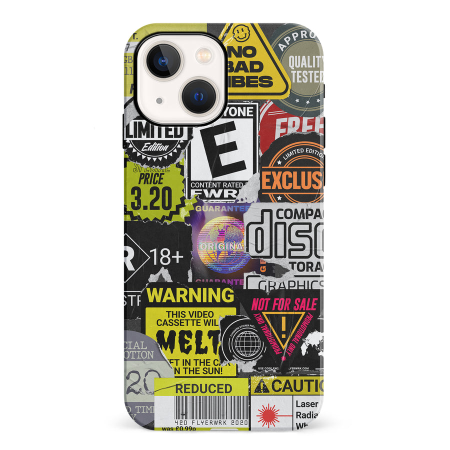 iPhone 13 Consumerism Stickers Phone Case