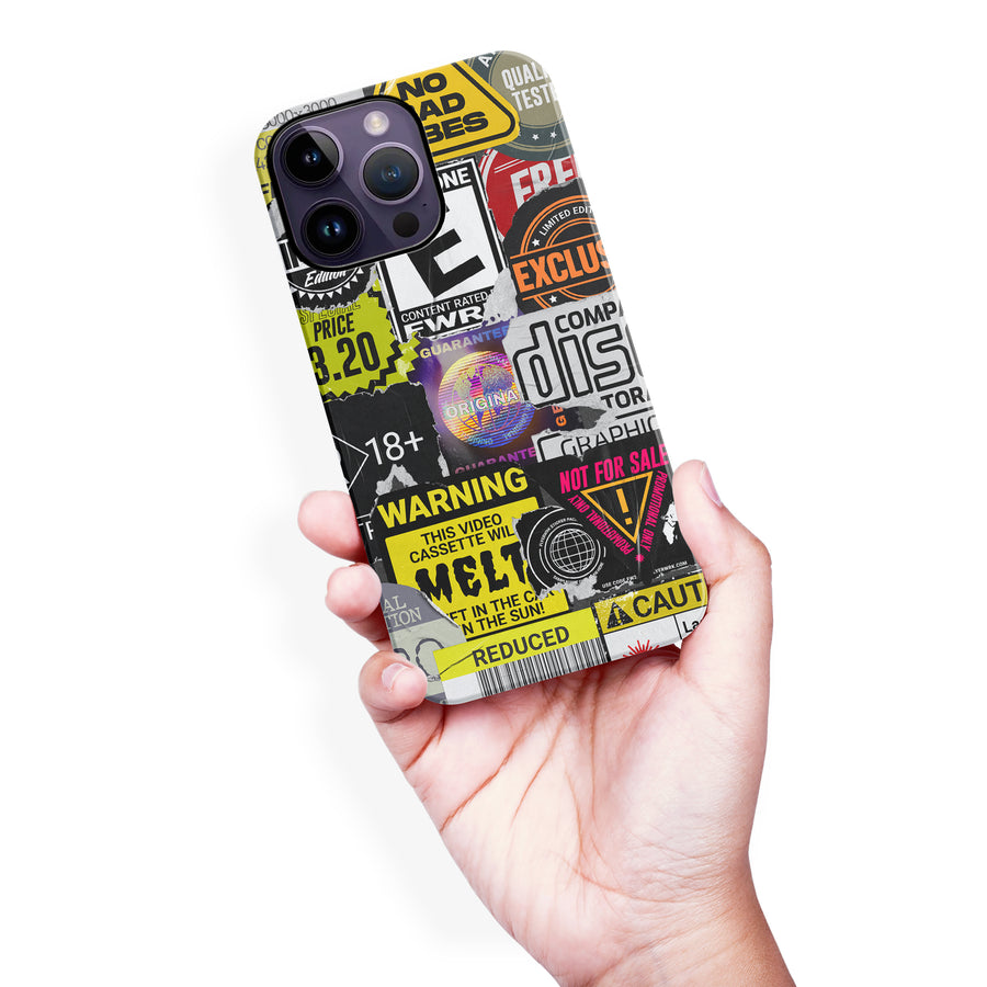 iPhone 14 Pro Max Consumerism Stickers Phone Case