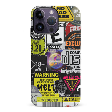 iPhone 14 Pro Max Consumerism Stickers Phone Case