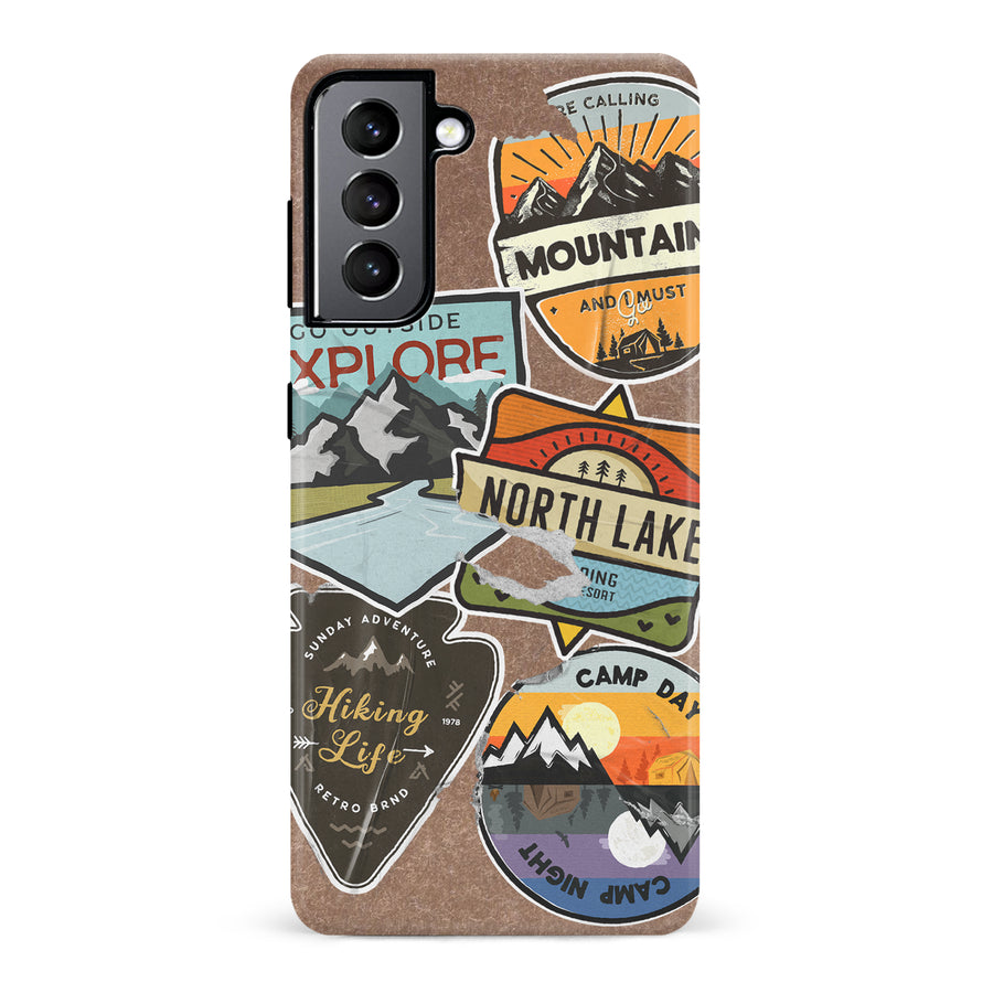 Samsung Galaxy S22 Explorer Stickers Two Phone Case