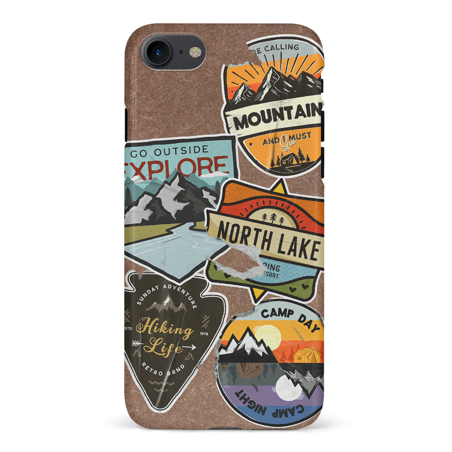 iPhone 7/8/SE Explorer Stickers Two Phone Case