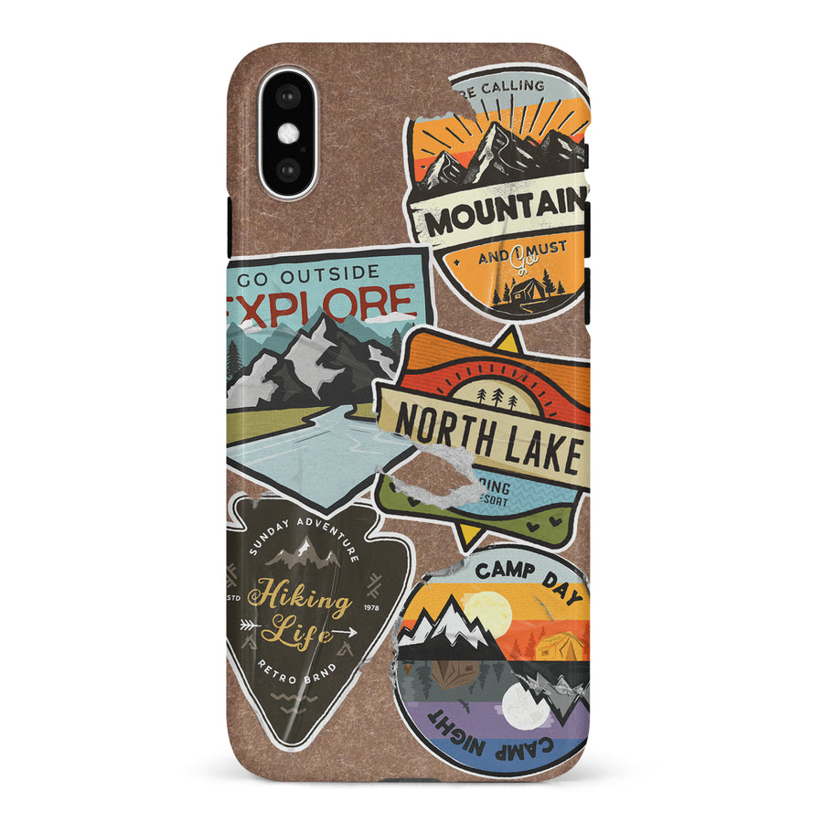 iPhone X/XS Explorer Stickers Two Phone Case
