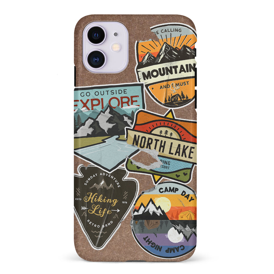 iPhone 11 Explorer Stickers Two Phone Case