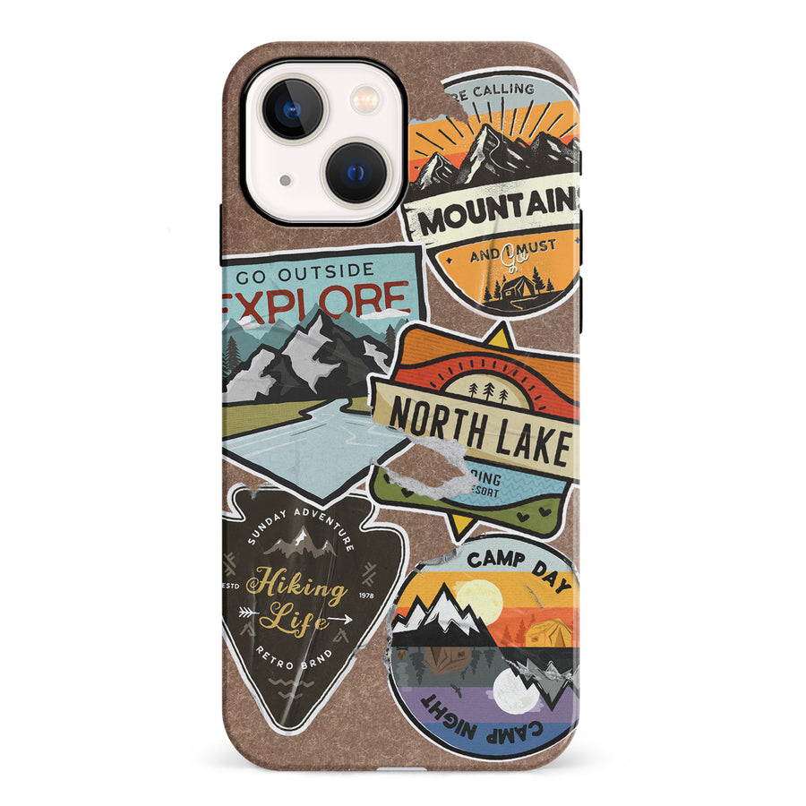 iPhone 13 Explorer Stickers Two Phone Case