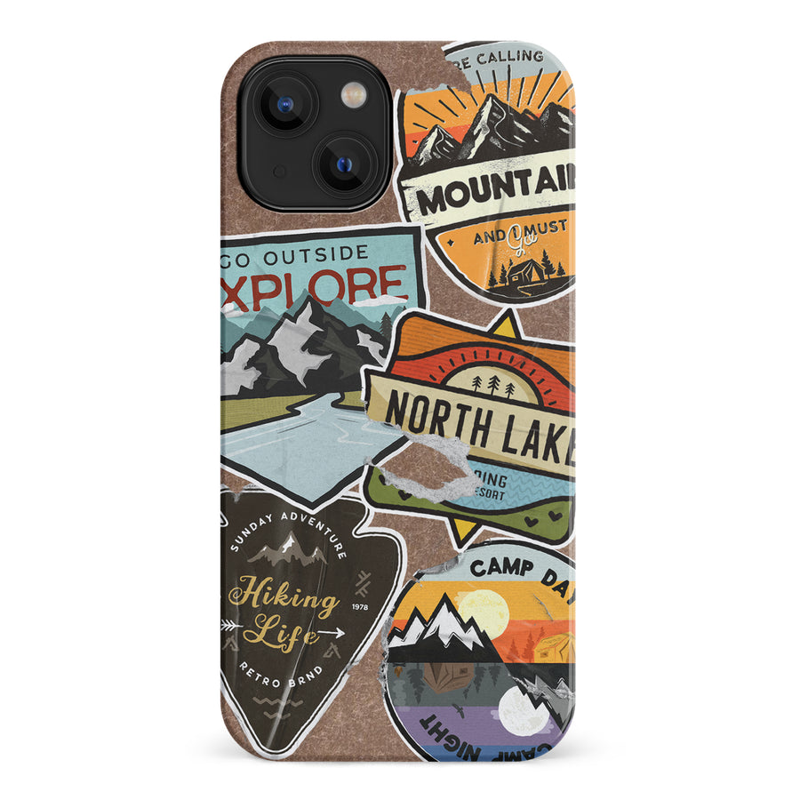 iPhone 14 Explorer Stickers Two Phone Case