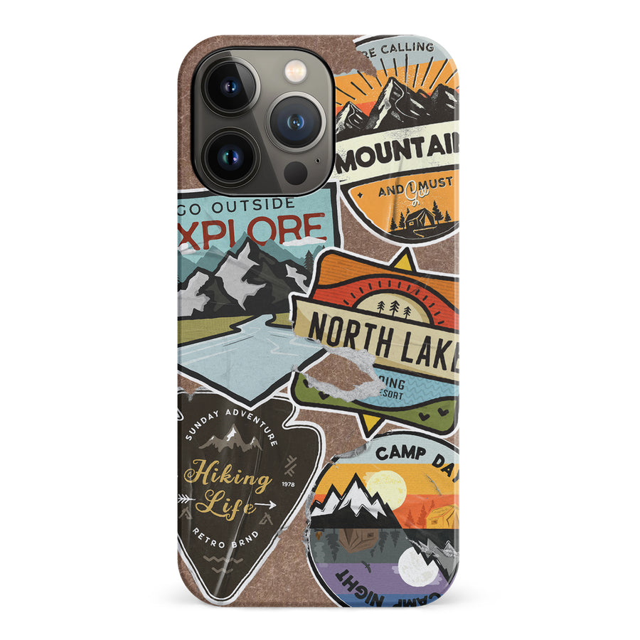 iPhone 14 Pro Explorer Stickers Two Phone Case