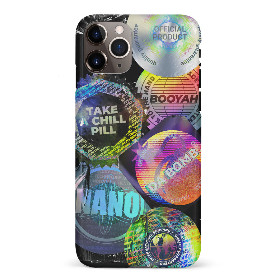 iPhone 11 Pro Max Holo Stickers Phone Case