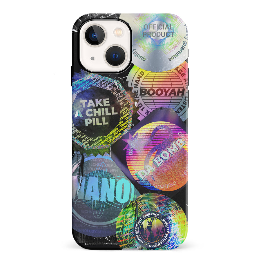 iPhone 13 Mini Holo Stickers Phone Case