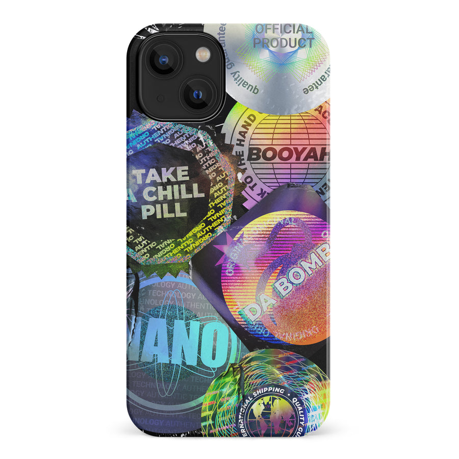 iPhone 14 Holo Stickers Phone Case