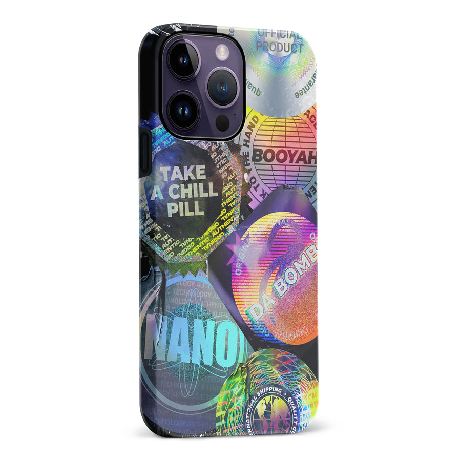 iPhone 14 Pro Max Holo Stickers Phone Case
