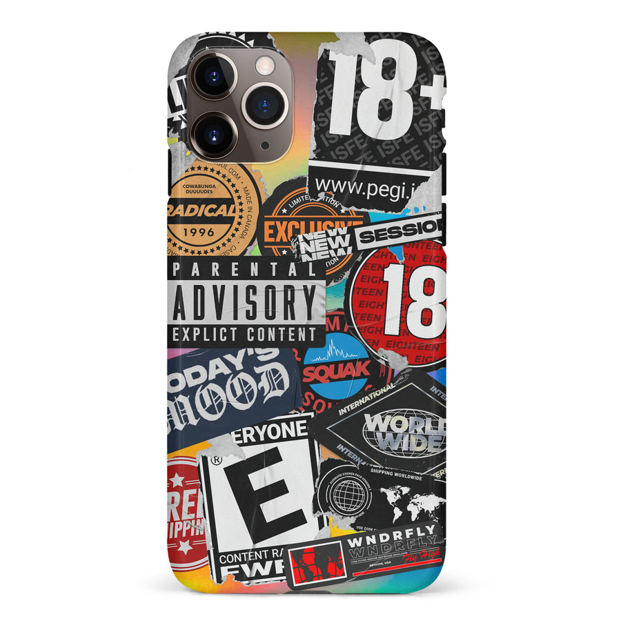 iPhone 11 Pro Max Media Stickers Phone Case