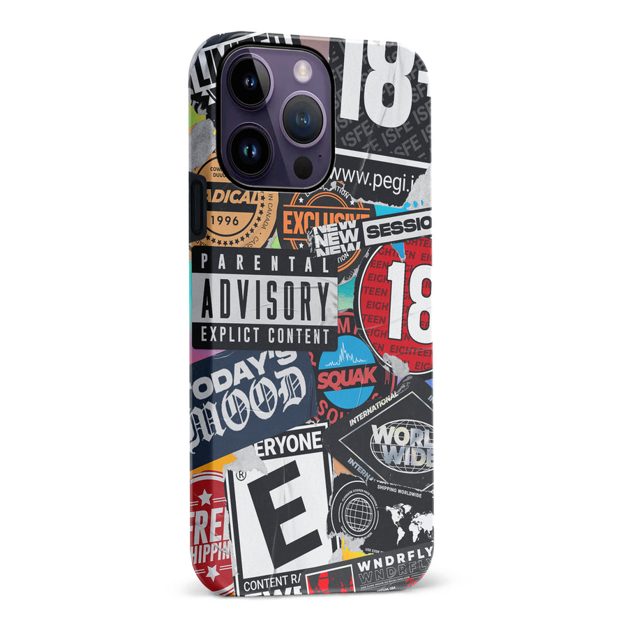 iPhone 14 Pro Max Media Stickers Phone Case