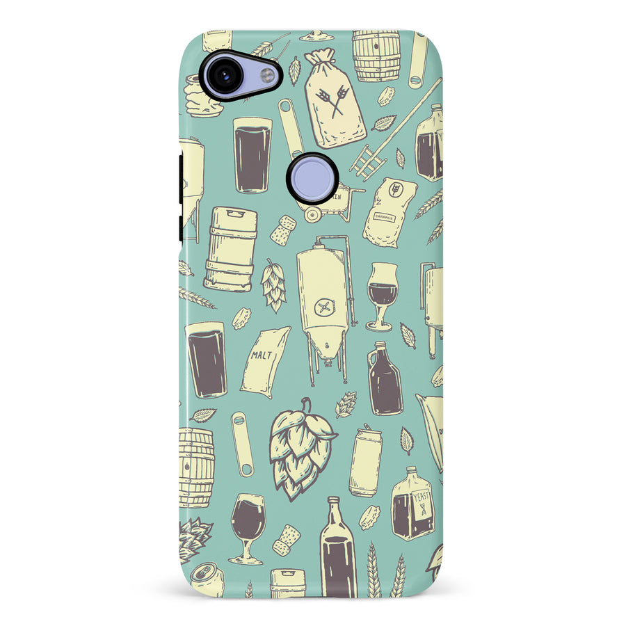 Google Pixel 3A XL The Brewmaster Phone Case in Teal
