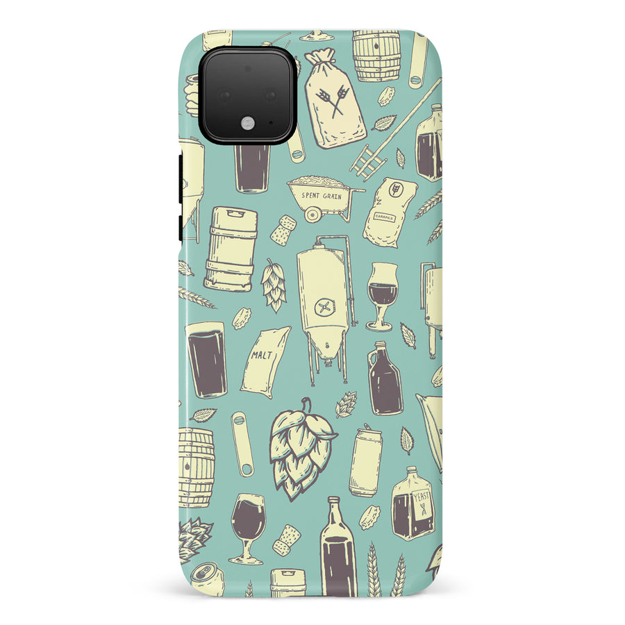 Google Pixel 4 The Brewmaster Phone Case in Teal
