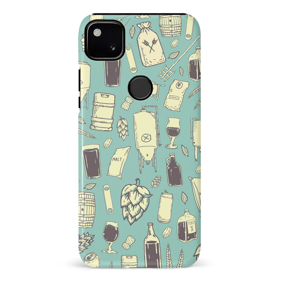 Google Pixel 4A The Brewmaster Phone Case in Teal
